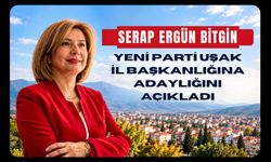 Serap Ergün Bitgin, Yeni Parti Uşak İl Başkanlığına Adaylığını Açıkladı