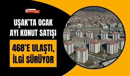 Uşak’ta Ocak Ayı Konut Satışı 468’e Ulaştı, İlgi Sürüyor