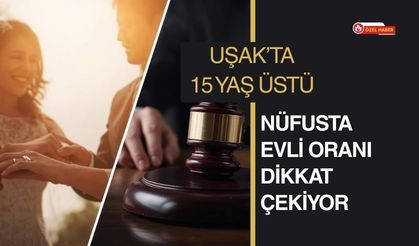 Uşak’ta 15 Yaş Üstü Nüfusta Evli Oranı Dikkat Çekiyor