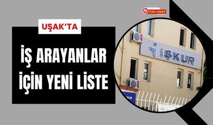 Uşak’ta İş Arayanlar İçin Yeni Liste