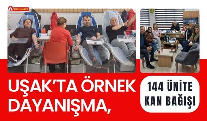 Uşak’ta Örnek Dayanışma, 144 Ünite Kan Bağışı