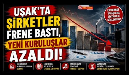 Uşak’ta Şirketler Frene Bastı, Yeni Kuruluşlar Azaldı