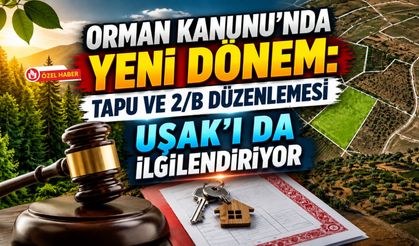 Orman Kanunu’nda Yeni Dönem: Tapu ve 2/B Düzenlemesi Uşak’ı da İlgilendiriyor