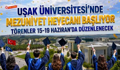 Uşak Üniversitesi'nde Mezuniyet Heyecanı Başlıyor, Törenler 15-19 Haziran'da Düzenlenecek