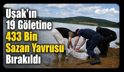 Uşak’ın 19 Göletine 433 Bin Sazan Yavrusu Bırakıldı