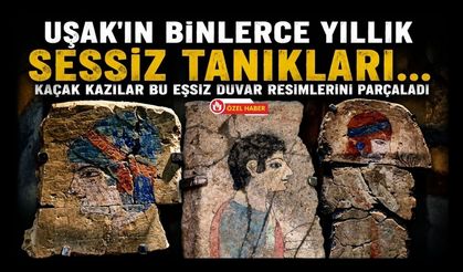 Uşak'ın Binlerce Yıllık Sessiz Tanıkları... Kaçak Kazılar Bu Eşsiz Duvar Resimlerini Parçaladı