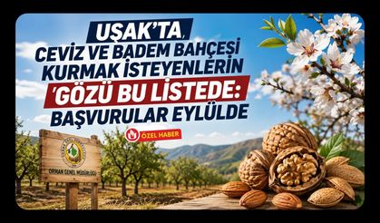 Uşak’ta Ceviz ve Badem Bahçesi Kurmak İsteyenlerin Gözü Bu Listede: Başvurular Eylülde
