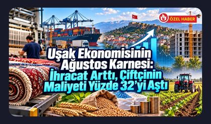 Uşak Ekonomisinin Ağustos Karnesi: İhracat Arttı, Çiftçinin Maliyeti Yüzde 32’yi Aştı