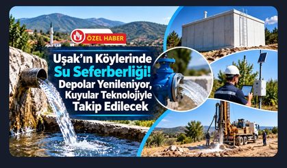 Uşak’ın Köylerinde Su Seferberliği! Depolar Yenileniyor, Kuyular Teknolojiyle Takip Edilecek