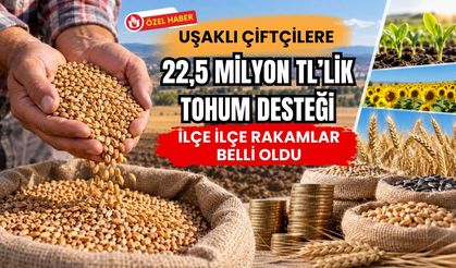 Uşaklı Çiftçilere 22,5 Milyon TL’lik Tohum Desteği, İlçe İlçe Rakamlar Belli Oldu