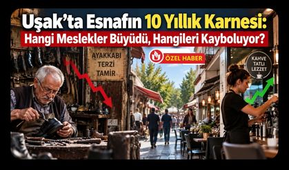 Uşak'ta Esnafın 10 Yıllık Karnesi, Hangi Meslekler Büyüdü, Hangileri Kayboluyor?