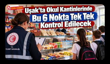Uşak’ta Okul Kantinlerinde Bu 6 Nokta Tek Tek Kontrol Edilecek