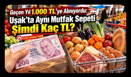 Geçen Yıl 1.000 TL’ye Alınıyordu: Uşak’ta Aynı Mutfak Sepeti Şimdi Kaç TL?