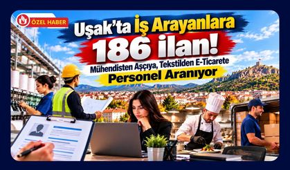 Uşak'ta İş Arayanlara 186 İlan! Mühendisten Aşçıya, Tekstilden E-Ticarete Personel Aranıyor