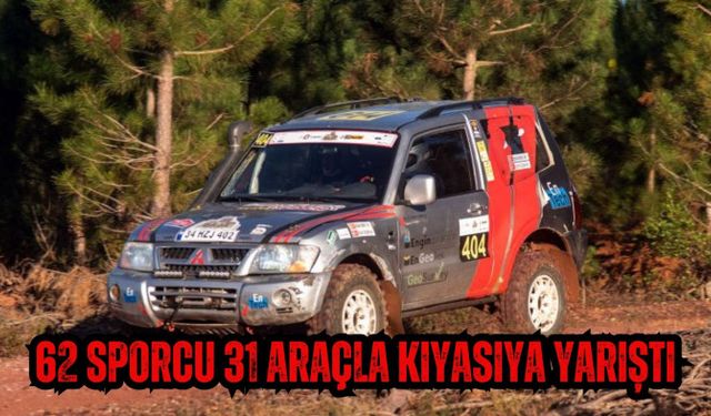 62 sporcu 31 araçla kıyasıya yarıştı