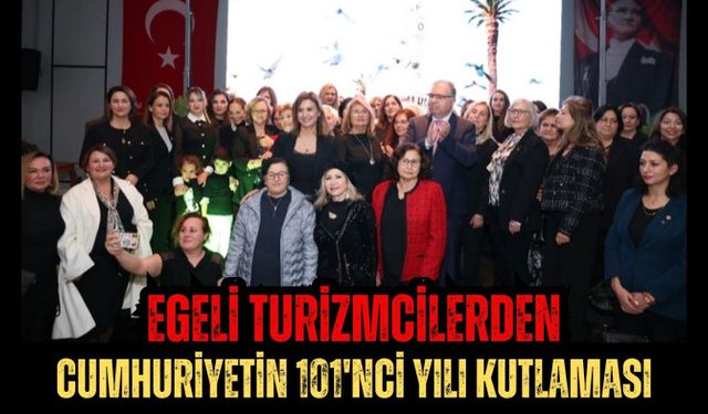 Egeli turizmcilerden Cumhuriyetin 101'nci yılına özel kutlama