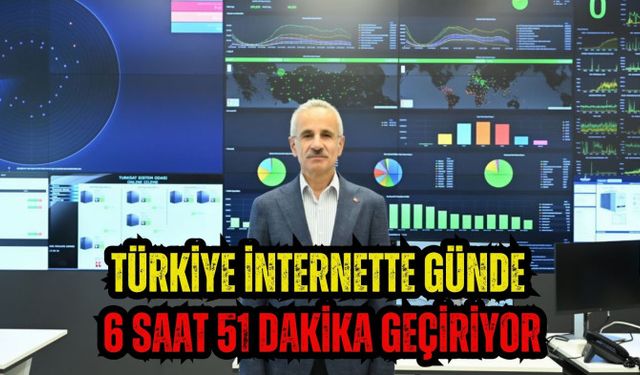 TÜRKİYE İNTERNETTE GÜNDE 6 SAAT 51 DAKİKA GEÇİRİYOR