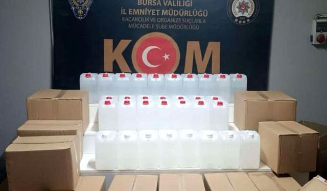 98 Bin 600 Litre Sahte Alkol Ele Geçirildi