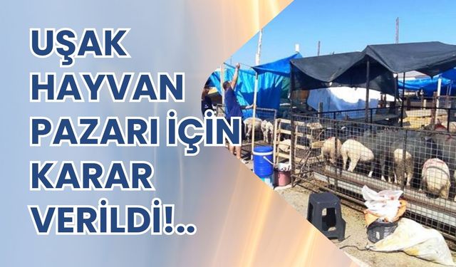 Uşak Hayvan Pazarı İçin Karar Verildi!..