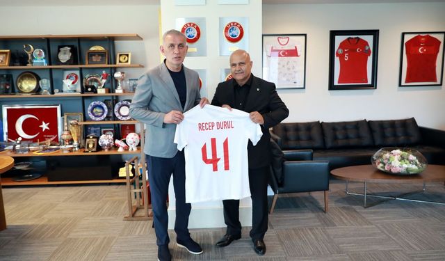 Recep Durul'dan TFF Başkanı Hacıosmanoğlu'na Ziyaret