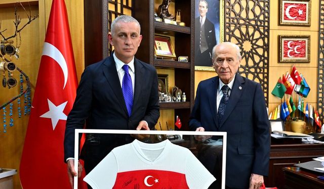 TFF Başkanı Hacıosmanoğlu’ndan MHP Lideri Bahçeli’ye Ziyaret