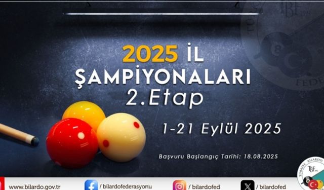 2025 İl Bilardo Şampiyonası Başvuruları Başlıyor