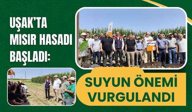 Uşak’ta Mısır Hasadı Başladı: Suyun Önemi Vurgulandı