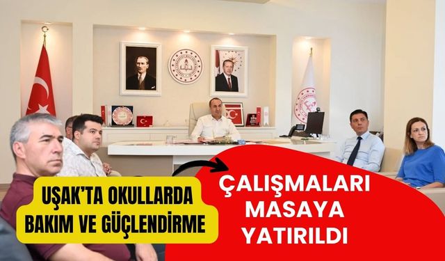 Uşak’ta Okullarda Bakım ve Güçlendirme Çalışmaları Masaya Yatırıldı