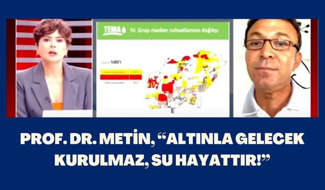 Prof. Dr. Metin, “Altınla Gelecek Kurulmaz, Su Hayattır!”