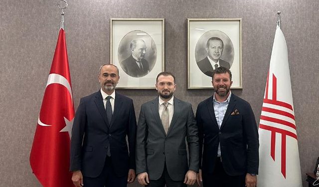 TÜSF Başkanı Mutlu Türkmen'den Aksoy'a Ziyaret