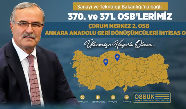 Türkiye’nin OSB Haritası Genişliyor: İki Yeni Bölge Kuruldu