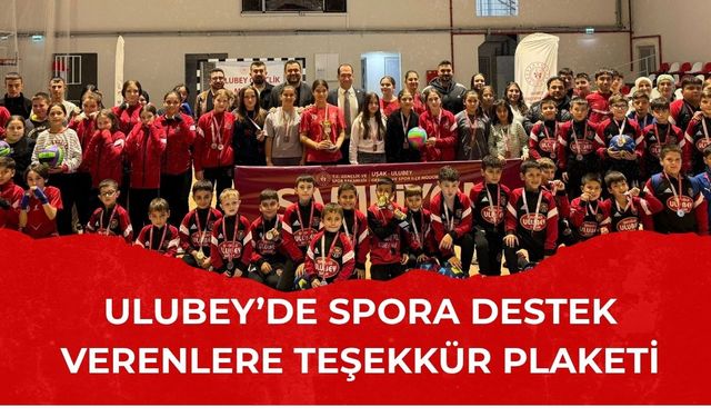Ulubey’de Spora Destek Verenlere Teşekkür Plaketi