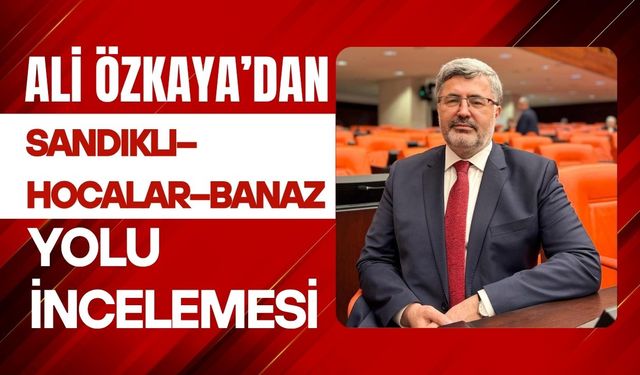 Ali Özkaya’dan Sandıklı–Hocalar–Banaz Yolu İncelemesi