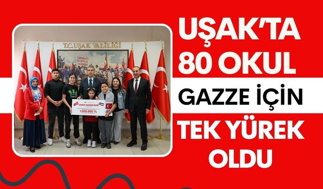 Uşak’ta 80 Okul Gazze İçin Tek Yürek Oldu