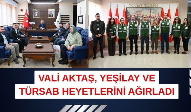Vali Aktaş, Yeşilay ve TÜRSAB Heyetlerini Ağırladı