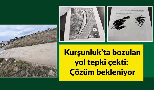 Kurşunluk’ta bozulan yol tepki çekti: Çözüm bekleniyor