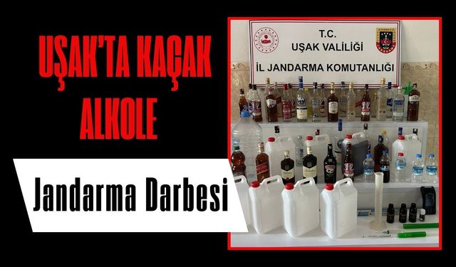Uşak’ta Kaçak Alkole Jandarma Darbesi