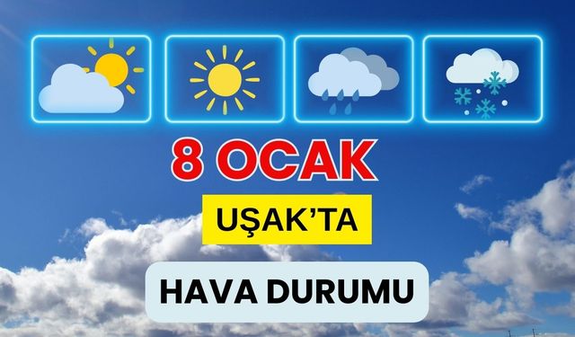 Uşak’ta 8 Ocak Perşembe Günü Yağmur Bekleniyor