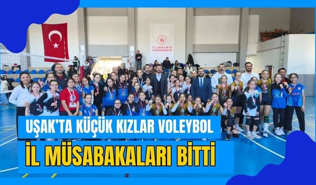 Uşak’ta Küçük Kızlar Voleybol İl Müsabakaları Bitti