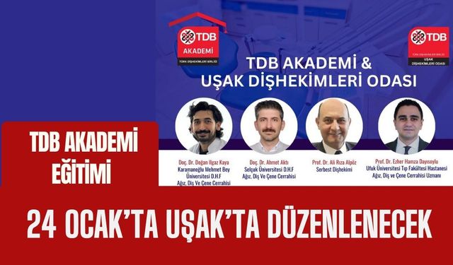 TDB Akademi Eğitimi 24 Ocak’ta Uşak’ta Düzenlenecek