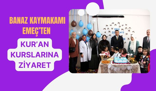 Banaz Kaymakamı Emeç’ten Kur’an Kurslarına Ziyaret