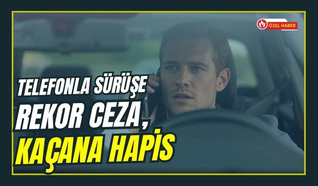 Telefonla Sürüşe Rekor Ceza, Kaçana Hapis