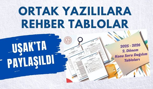 Ortak Yazılılara Rehber Tablolar Uşak’ta Paylaşıldı