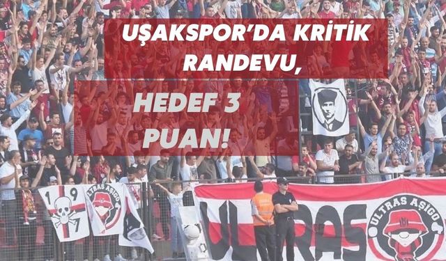 Uşakspor’da Kritik Randevu, Hedef 3 Puan!