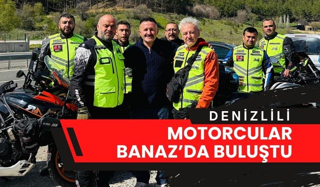 Denizlili Motorcular Banaz’da Buluştu: “Koşan Adamın Yeri” İlgi Odağı Oldu