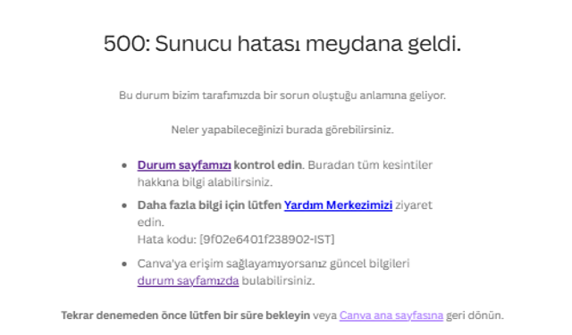 Canva Çöktü! Kullanıcılar Erişim Sorunu Yaşıyor