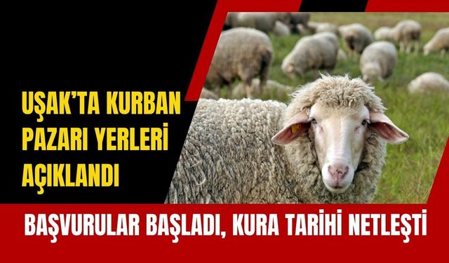 Uşak’ta Kurban Pazarı Yerleri Açıklandı: Başvurular Başladı, Kura Tarihi Netleşti