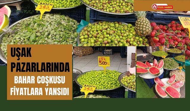 Uşak Pazarlarında Bahar Coşkusu Fiyatlara Yansıdı