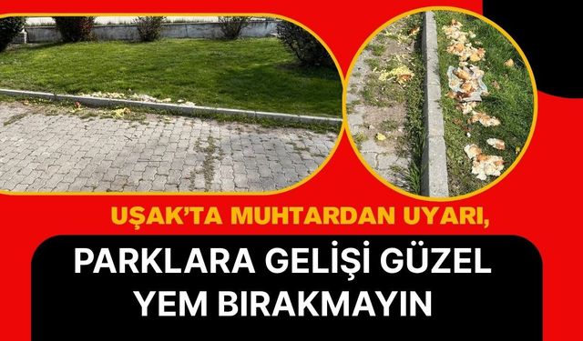 Muhtardan Uyarı, Parklara Gelişi Güzel Yem Bırakmayın