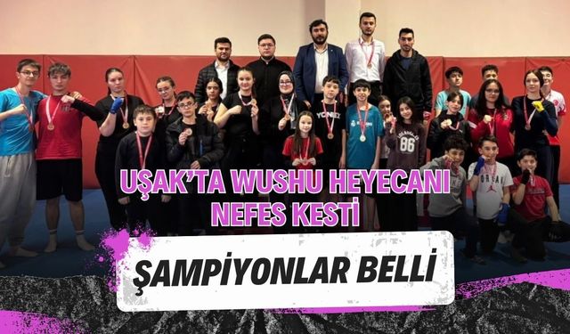 Uşak’ta Wushu Heyecanı Nefes Kesti, Şampiyonlar Belli